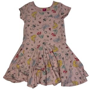 Disney Pink A-Line Sundress with Flutter Cap Sleeves